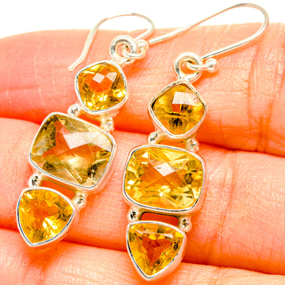Citrine Earrings handcrafted by Ana Silver Co - EARR430082