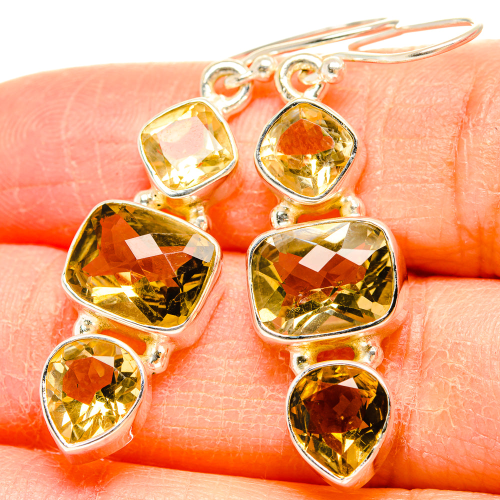 Citrine Earrings handcrafted by Ana Silver Co - EARR430090