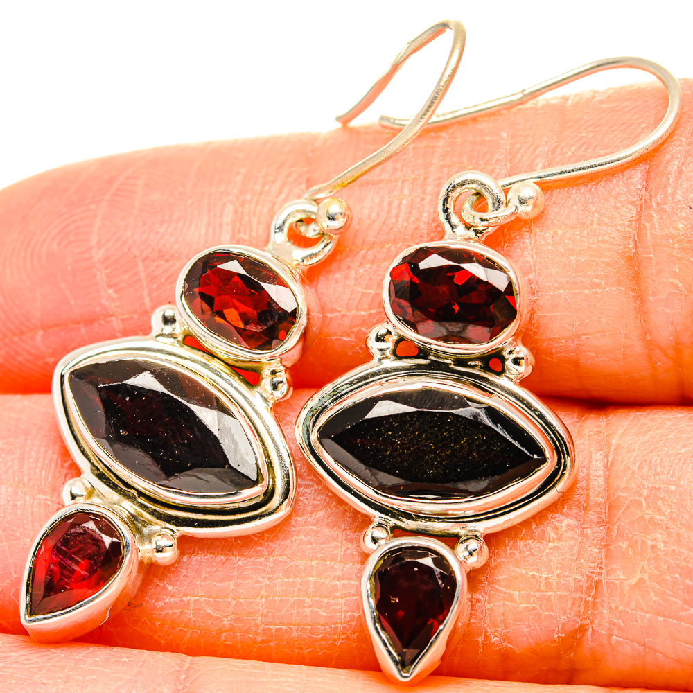 Garnet Earrings handcrafted by Ana Silver Co - EARR430091
