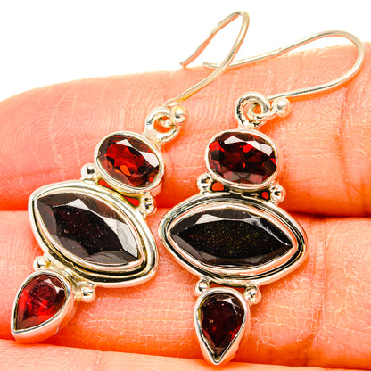 Garnet Earrings handcrafted by Ana Silver Co - EARR430091