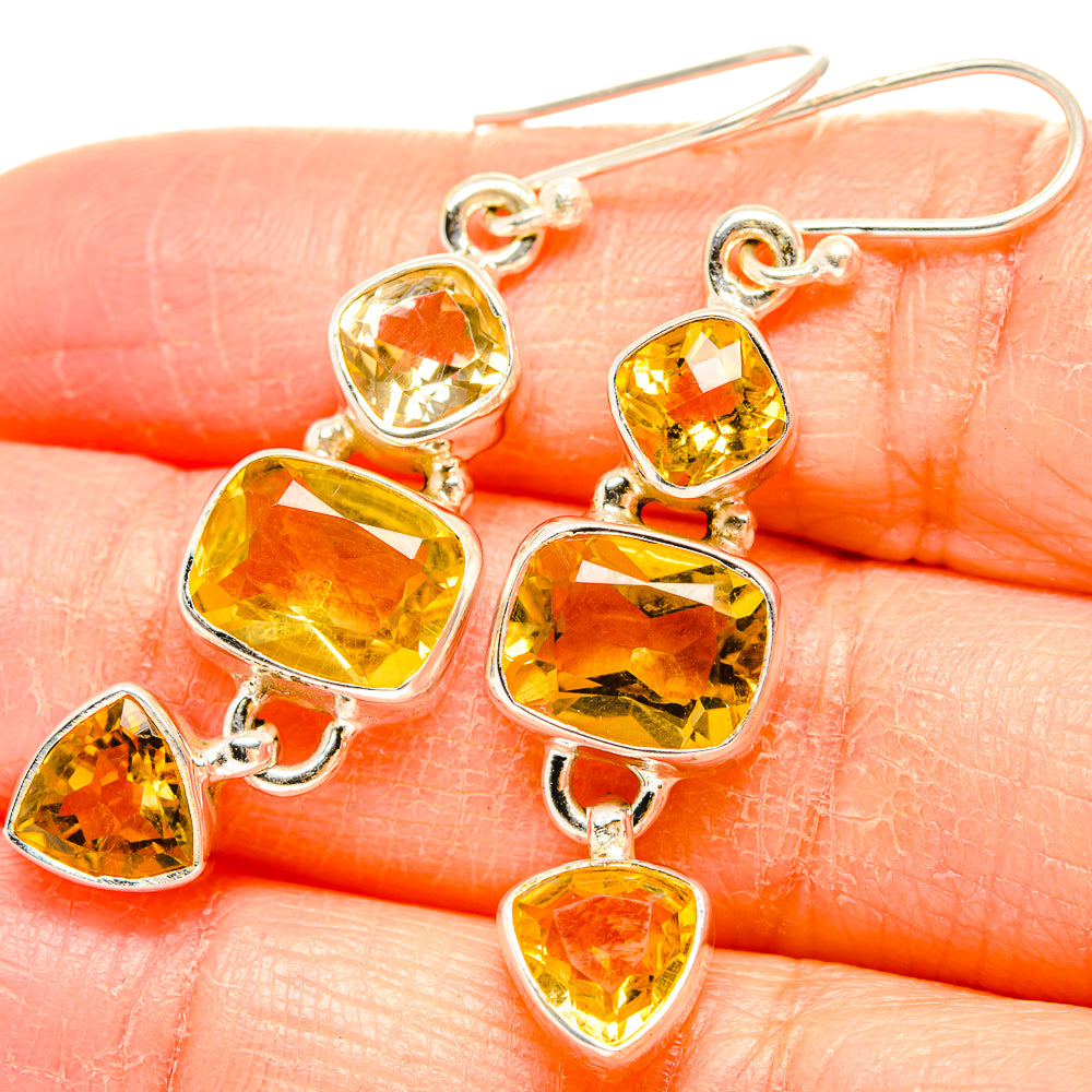 Citrine Earrings handcrafted by Ana Silver Co - EARR430096