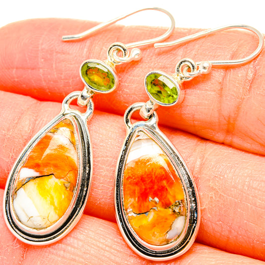 Spiny Oyster Turquoise Earrings handcrafted by Ana Silver Co - EARR430104