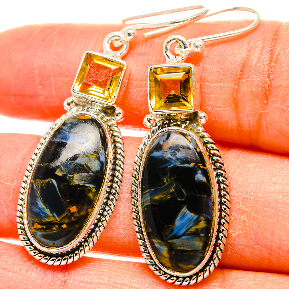 Pietersite Earrings handcrafted by Ana Silver Co - EARR430106