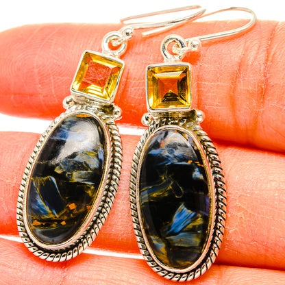 Pietersite Earrings handcrafted by Ana Silver Co - EARR430106