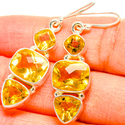 Citrine Earrings handcrafted by Ana Silver Co - EARR430107