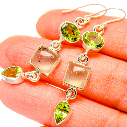 Prehnite Earrings handcrafted by Ana Silver Co - EARR430112