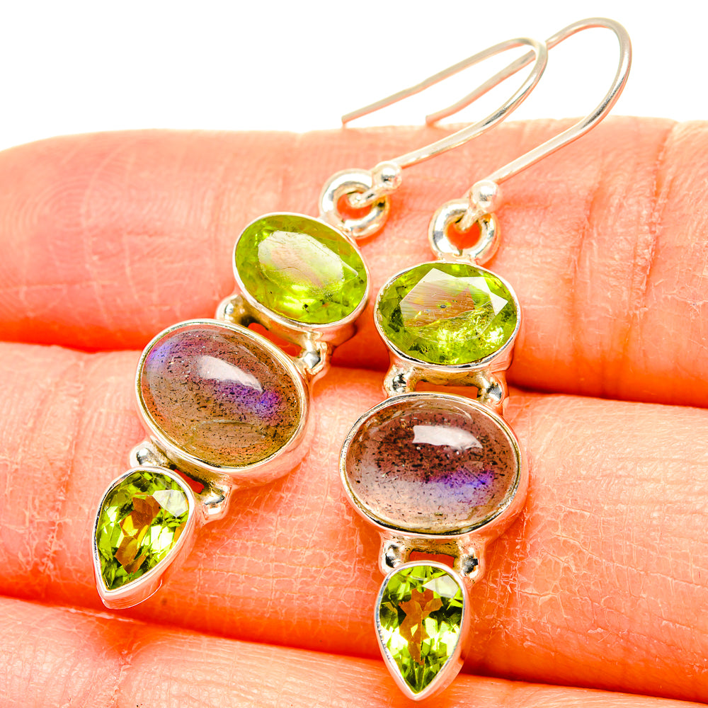 Labradorite Earrings handcrafted by Ana Silver Co - EARR430117