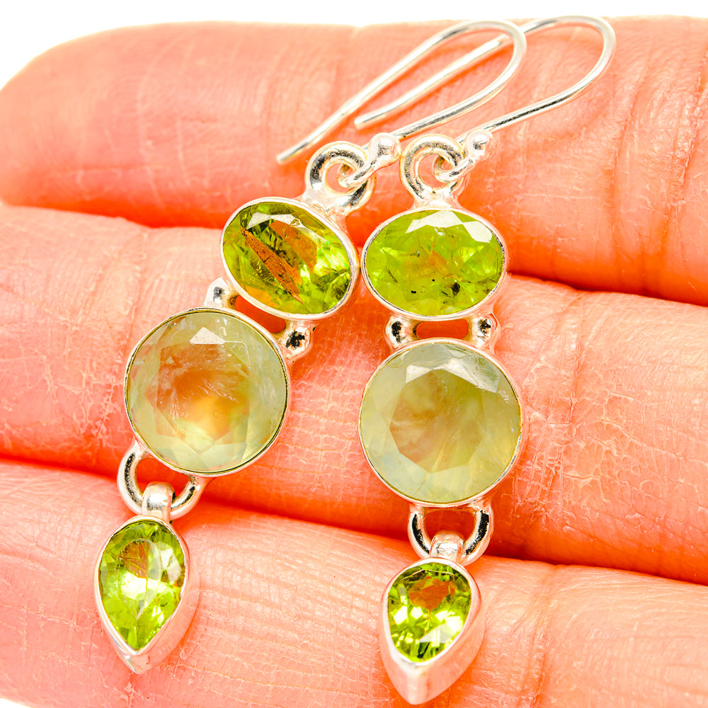 Prehnite Earrings handcrafted by Ana Silver Co - EARR430119