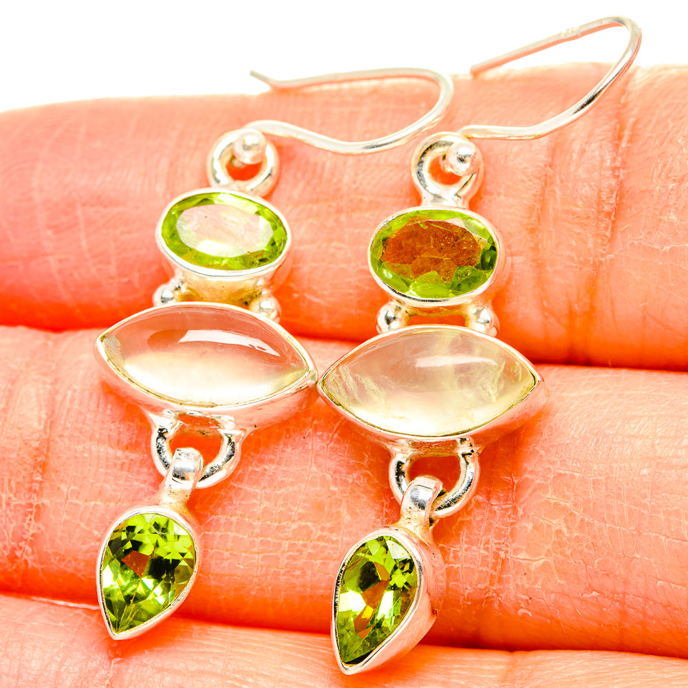 Prehnite Earrings handcrafted by Ana Silver Co - EARR430125