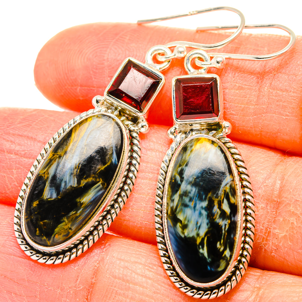 Pietersite Earrings handcrafted by Ana Silver Co - EARR430126