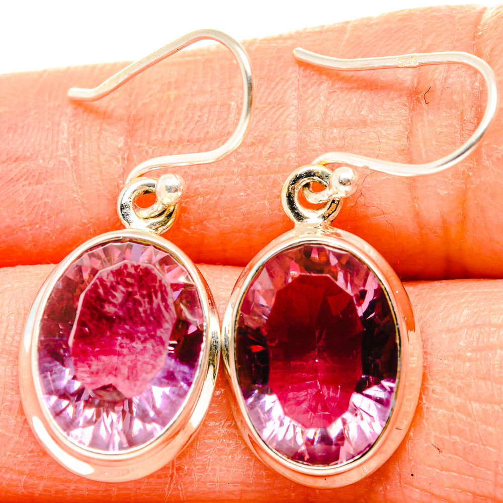 Color Change Alexandrite (Lab.) Earrings handcrafted by Ana Silver Co - EARR430132