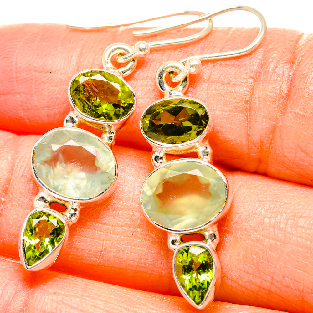 Prehnite Earrings handcrafted by Ana Silver Co - EARR430139