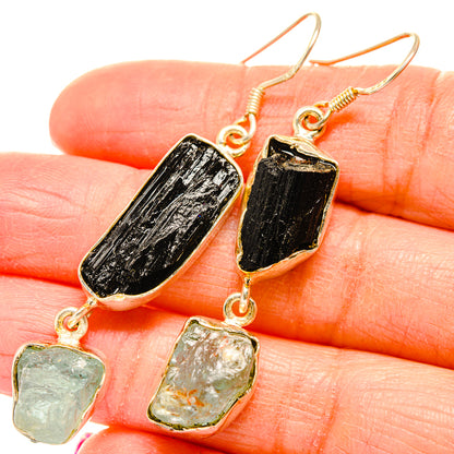 Black Tourmaline Earrings handcrafted by Ana Silver Co - EARR430151