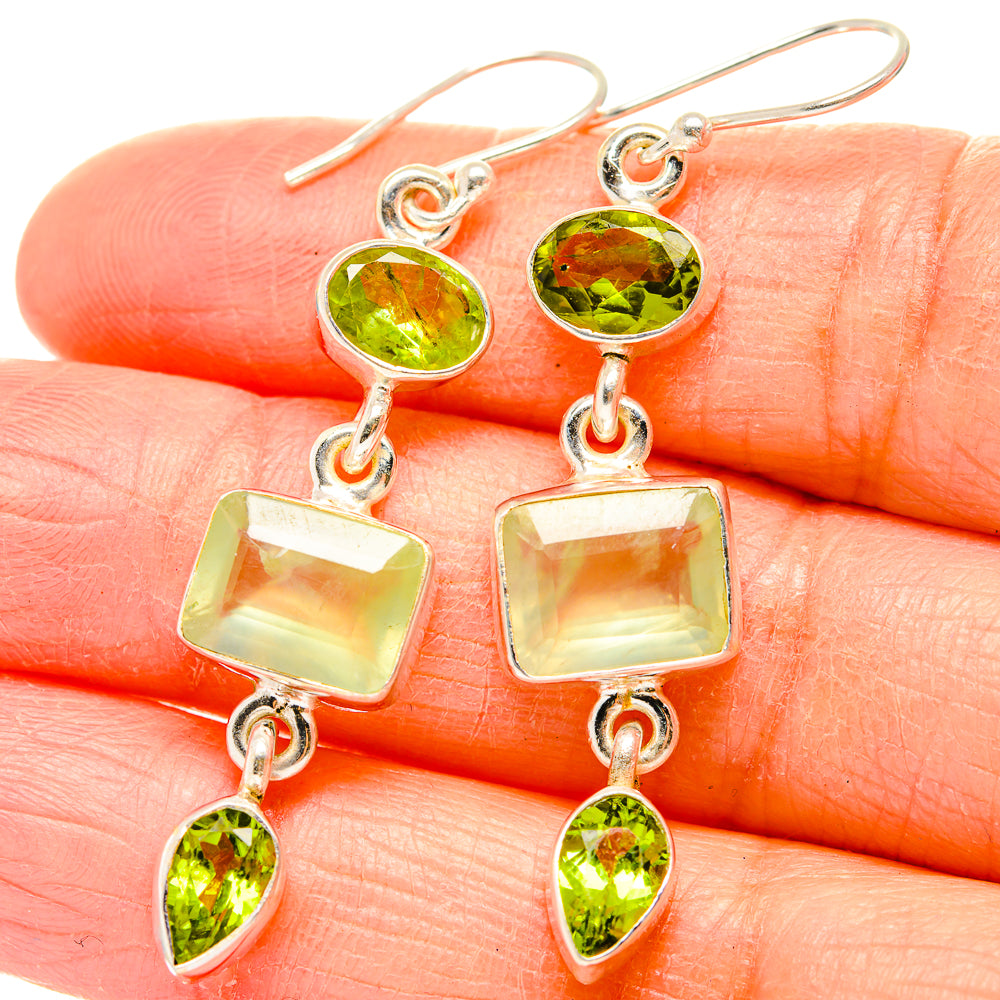 Prehnite Earrings handcrafted by Ana Silver Co - EARR430158