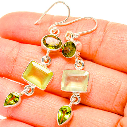 Prehnite Earrings handcrafted by Ana Silver Co - EARR430163