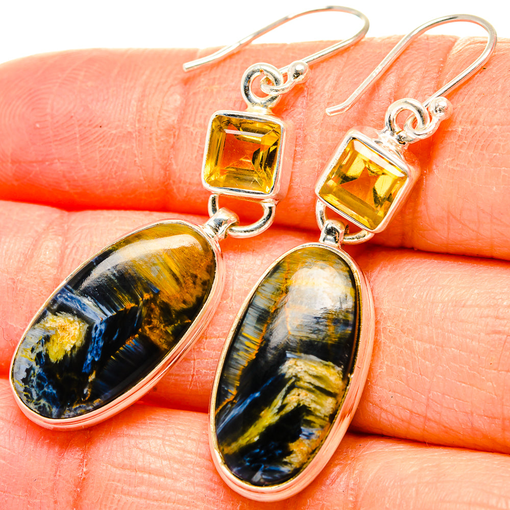 Pietersite Earrings handcrafted by Ana Silver Co - EARR430164