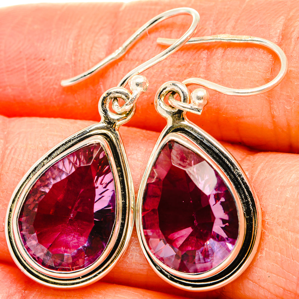 Color Change Alexandrite (Lab.) Earrings handcrafted by Ana Silver Co - EARR430166