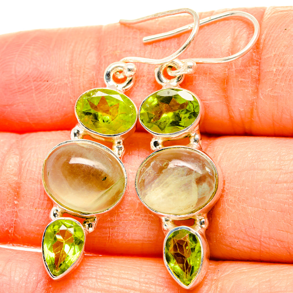 Prehnite Earrings handcrafted by Ana Silver Co - EARR430167