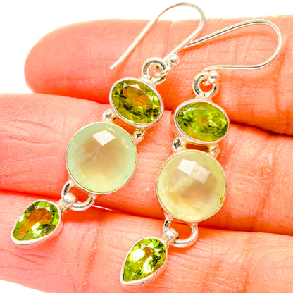 Prehnite Earrings handcrafted by Ana Silver Co - EARR430175