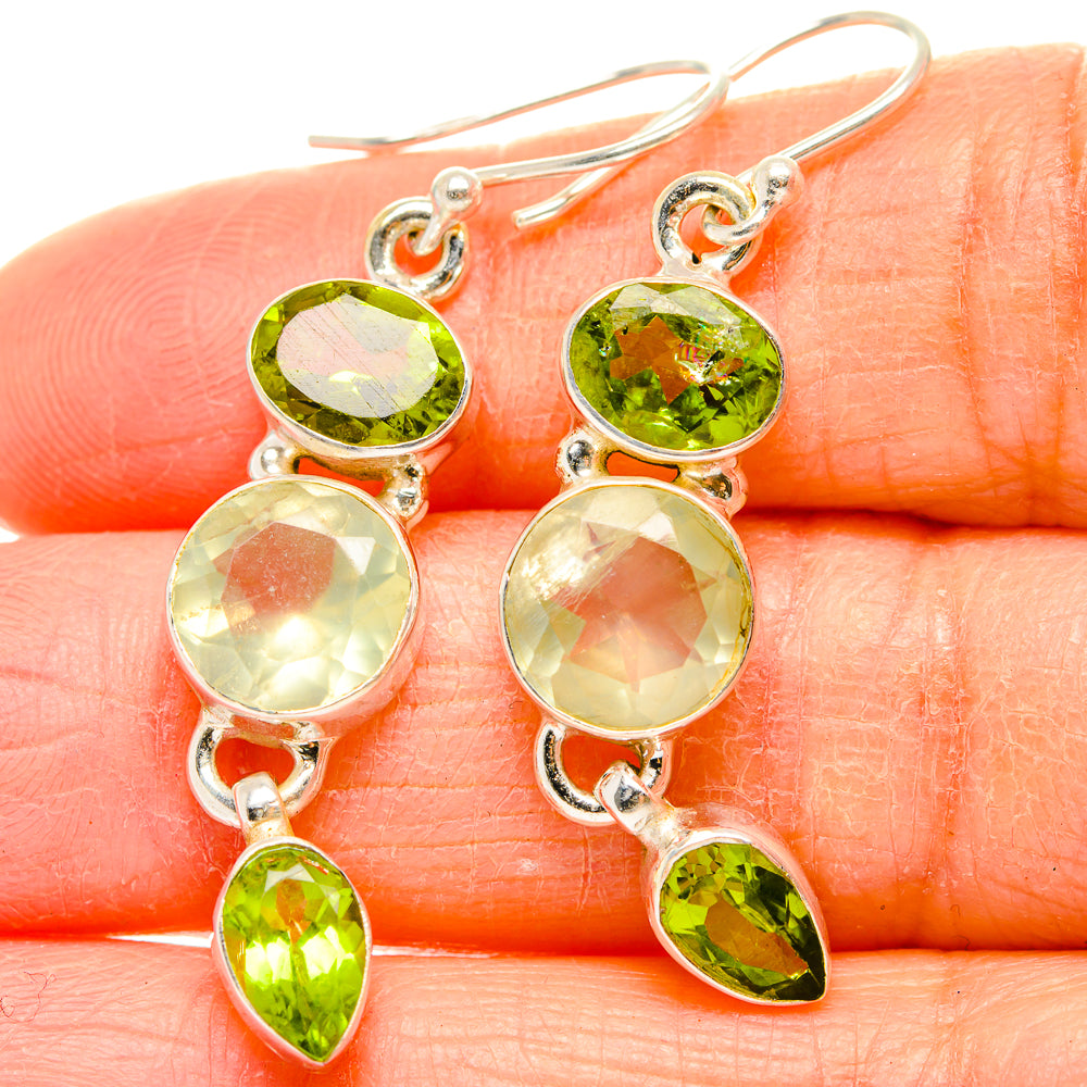 Prehnite Earrings handcrafted by Ana Silver Co - EARR430176