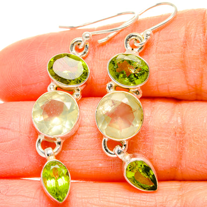 Prehnite Earrings handcrafted by Ana Silver Co - EARR430176