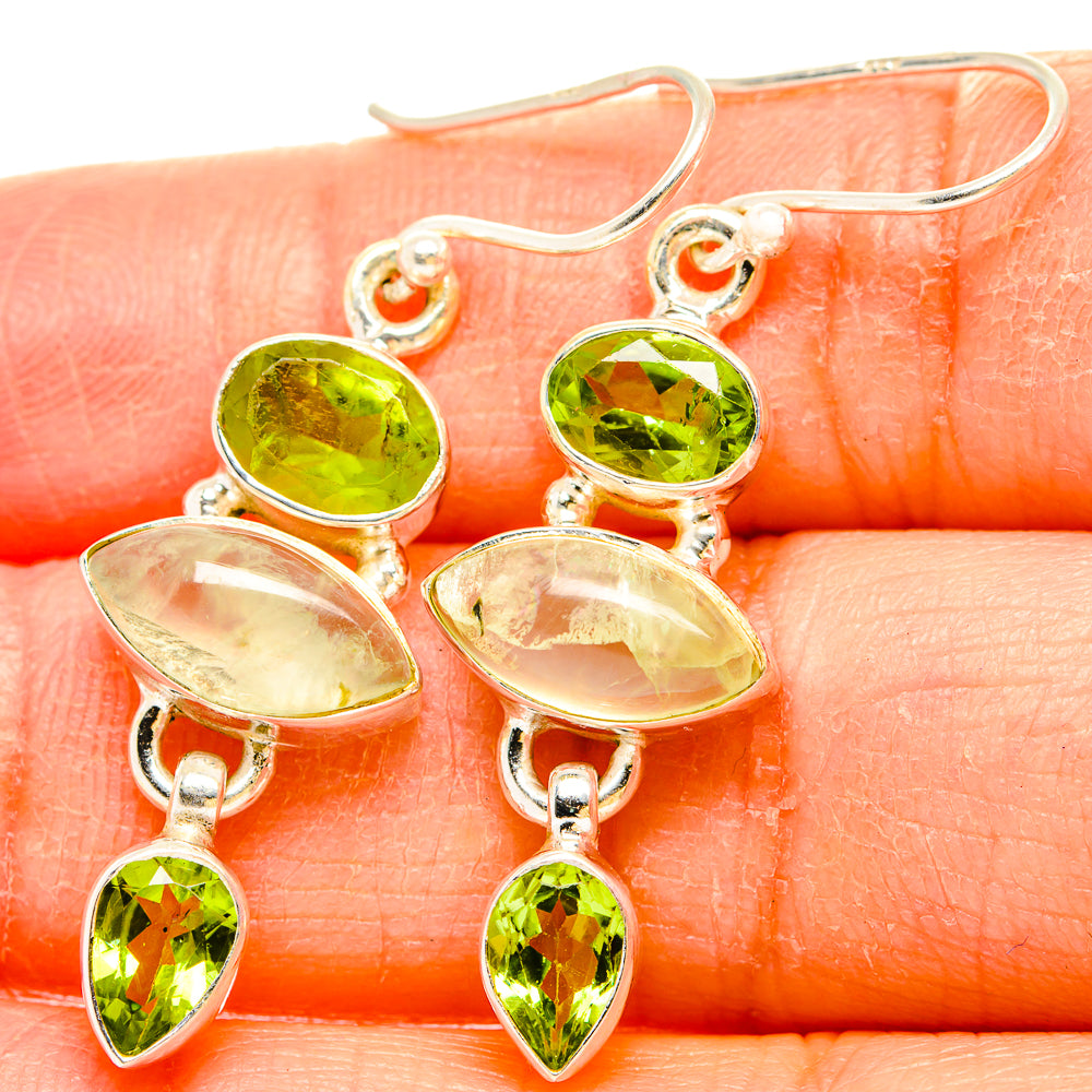 Prehnite Earrings handcrafted by Ana Silver Co - EARR430183