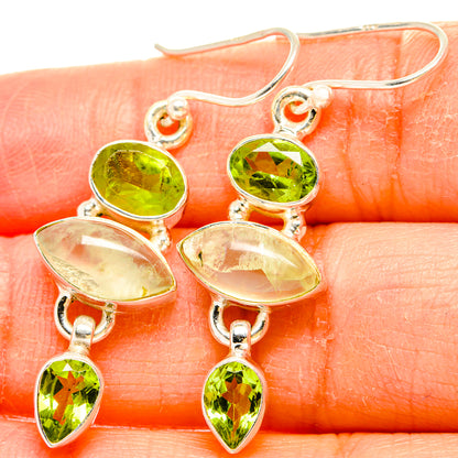 Prehnite Earrings handcrafted by Ana Silver Co - EARR430183