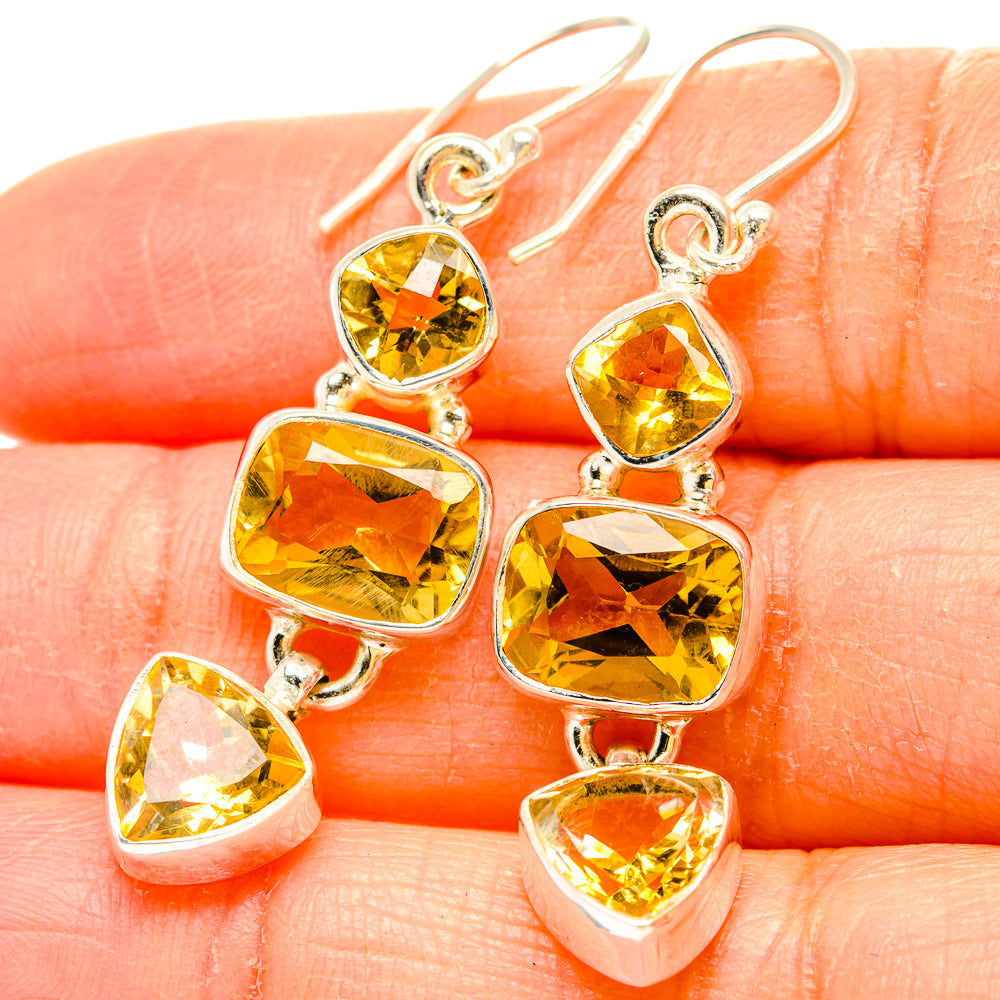 Citrine Earrings handcrafted by Ana Silver Co - EARR430186