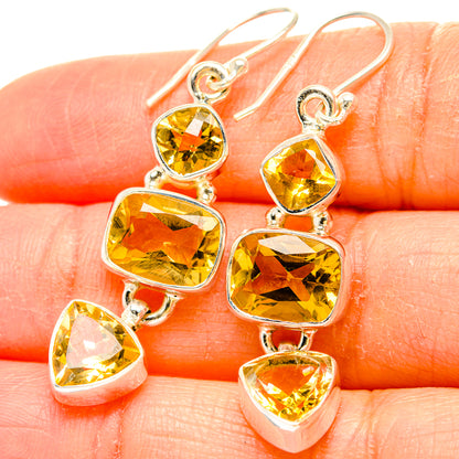 Citrine Earrings handcrafted by Ana Silver Co - EARR430186