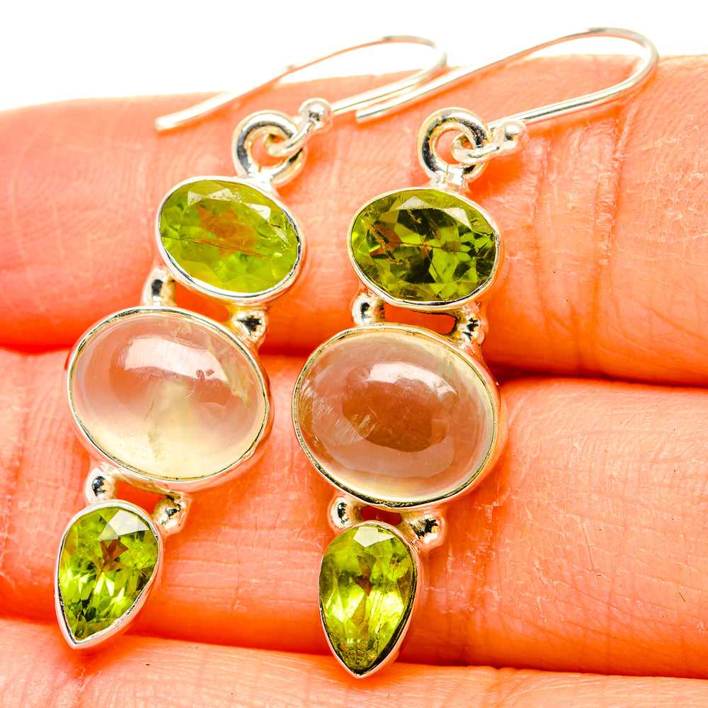 Prehnite Earrings handcrafted by Ana Silver Co - EARR430192
