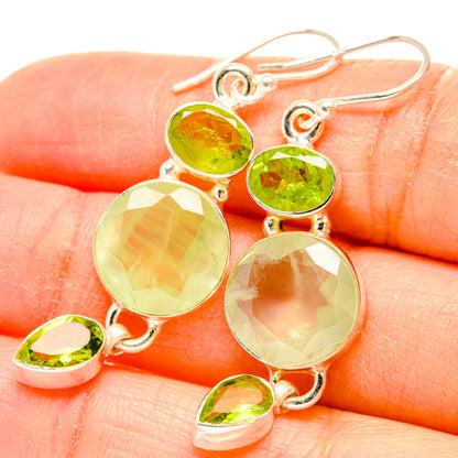 Prehnite Earrings handcrafted by Ana Silver Co - EARR430195
