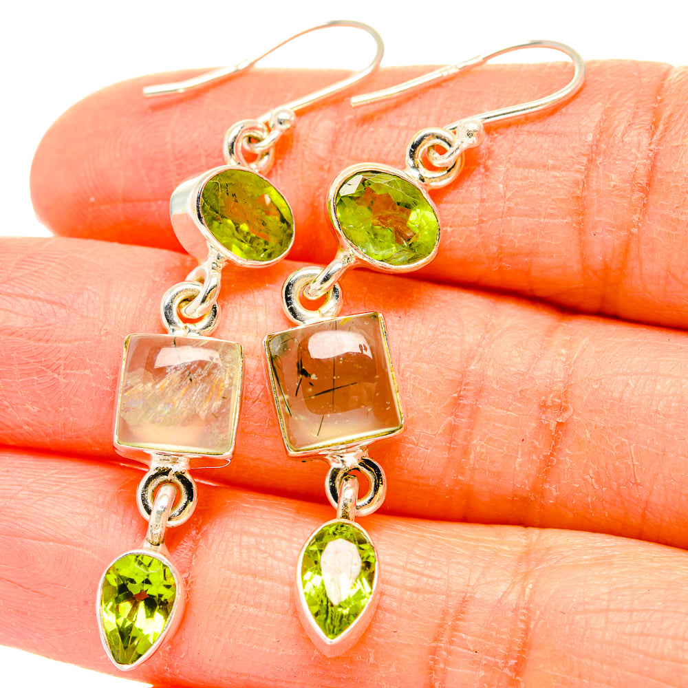 Prehnite Earrings handcrafted by Ana Silver Co - EARR430199