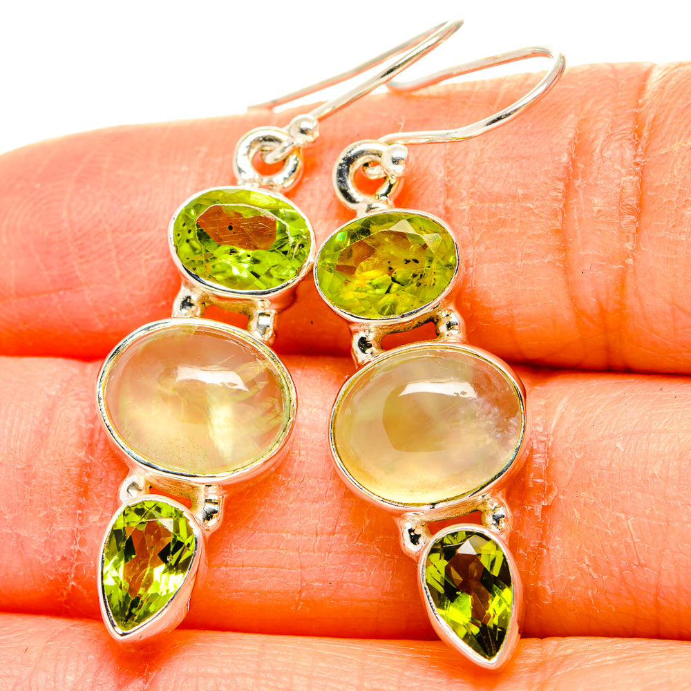 Prehnite Earrings handcrafted by Ana Silver Co - EARR430200