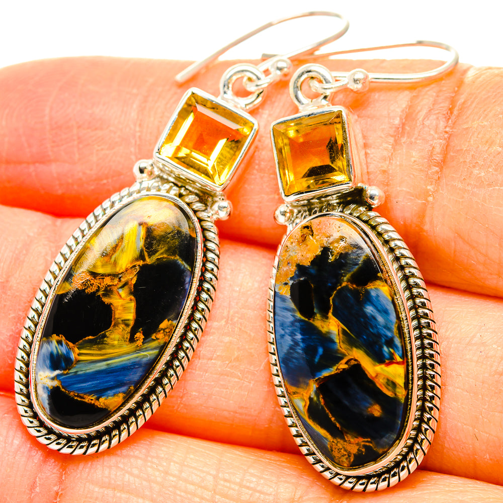 Pietersite Earrings handcrafted by Ana Silver Co - EARR430206