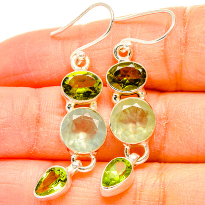 Prehnite Earrings handcrafted by Ana Silver Co - EARR430214