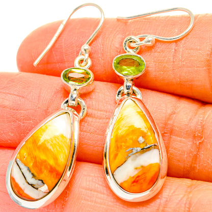 Spiny Oyster Turquoise Earrings handcrafted by Ana Silver Co - EARR430221