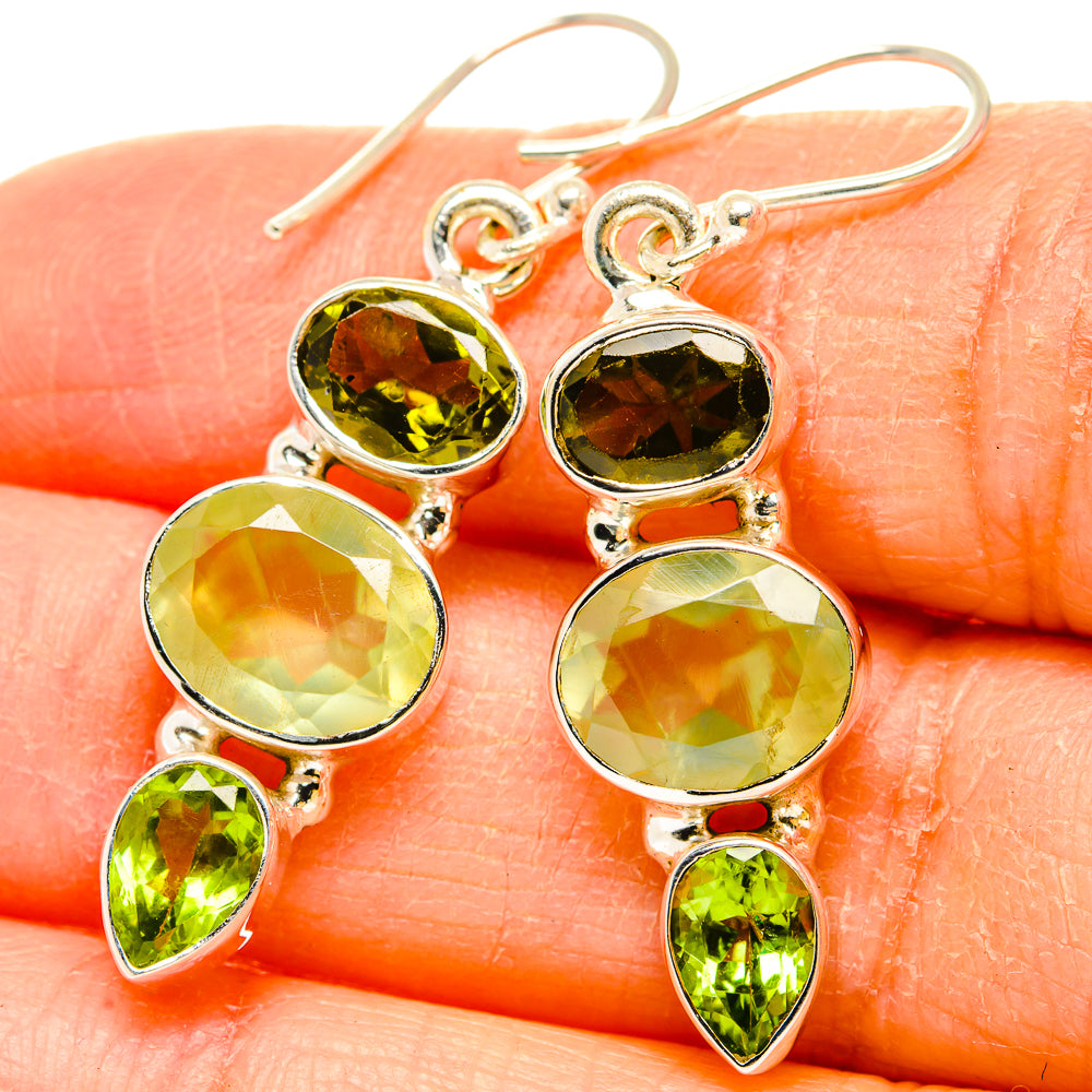 Prehnite Earrings handcrafted by Ana Silver Co - EARR430224