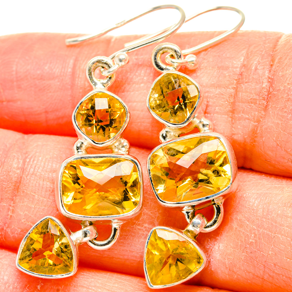 Citrine Earrings handcrafted by Ana Silver Co - EARR430238