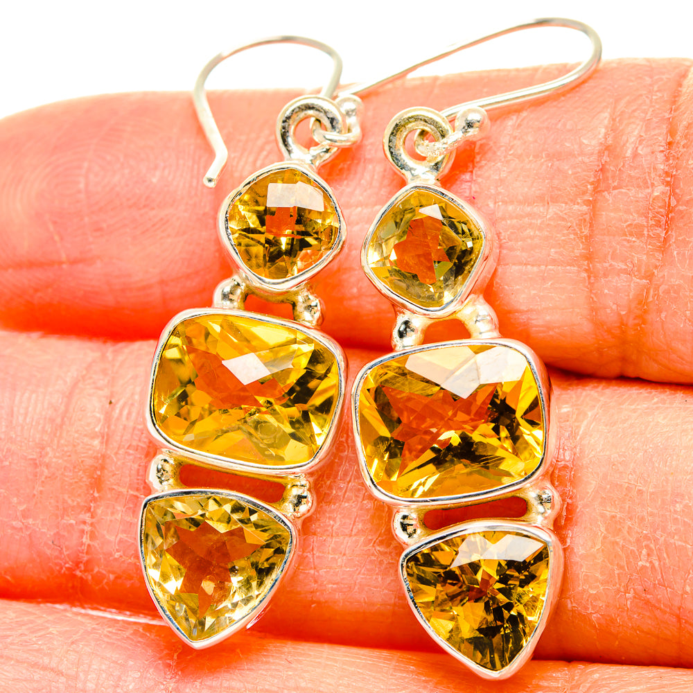 Citrine Earrings handcrafted by Ana Silver Co - EARR430247