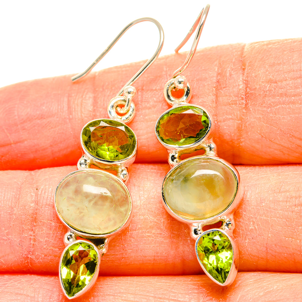 Prehnite Earrings handcrafted by Ana Silver Co - EARR430249