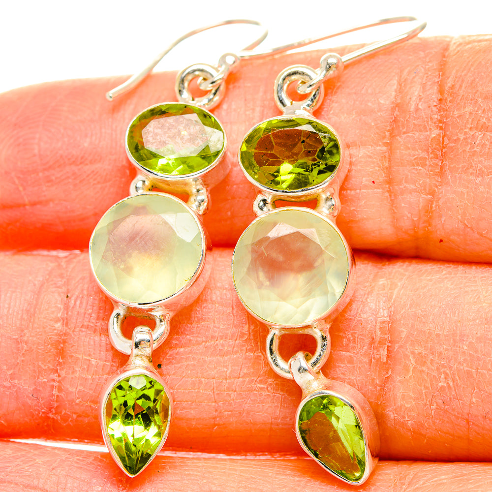 Prehnite Earrings handcrafted by Ana Silver Co - EARR430255