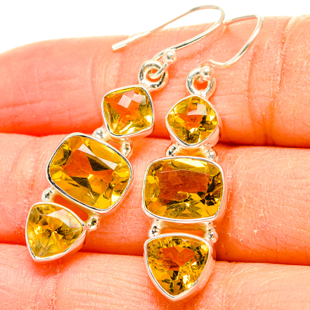 Citrine Earrings handcrafted by Ana Silver Co - EARR430266