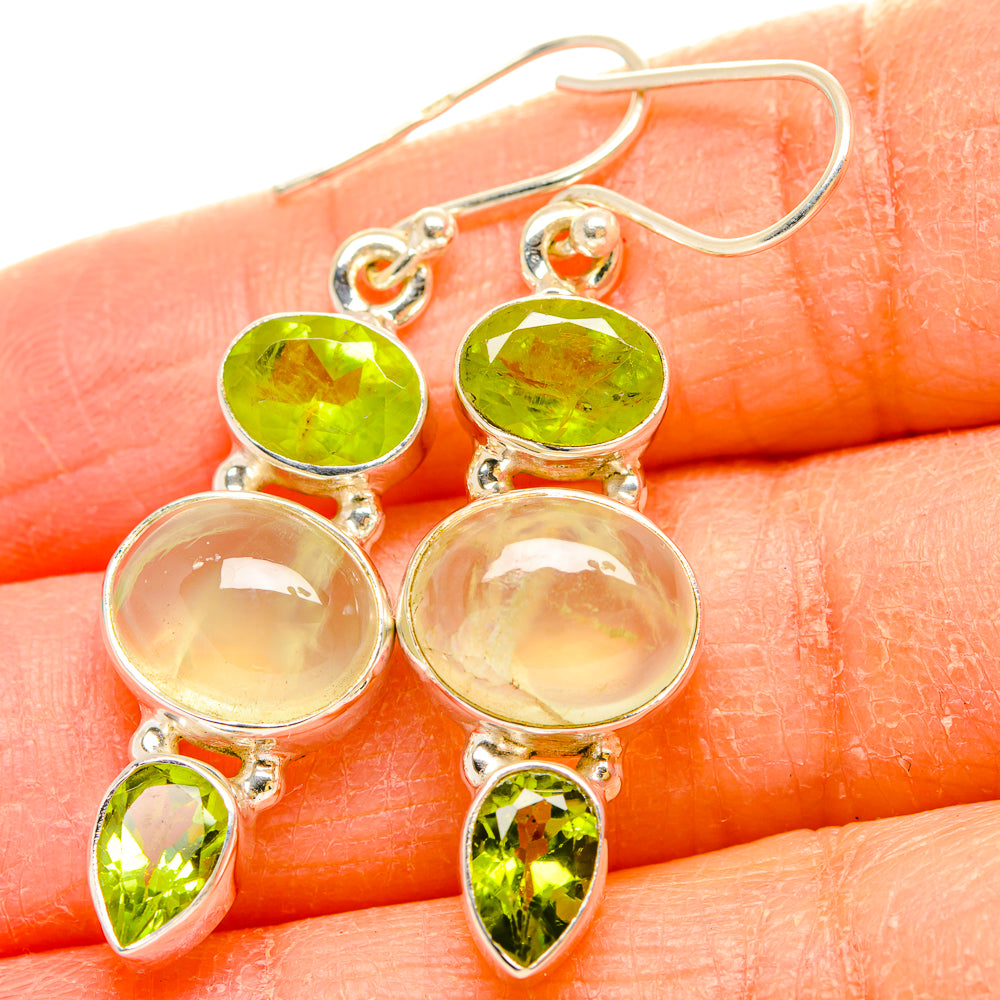 Prehnite Earrings handcrafted by Ana Silver Co - EARR430272
