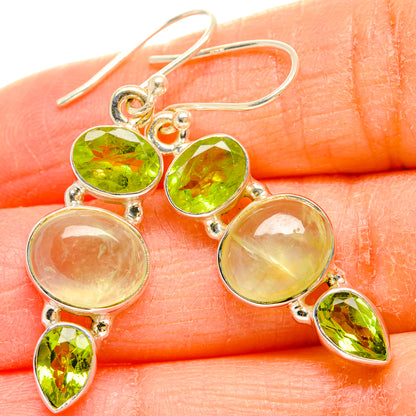 Prehnite Earrings handcrafted by Ana Silver Co - EARR430277