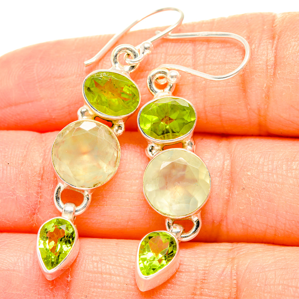 Prehnite Earrings handcrafted by Ana Silver Co - EARR430291