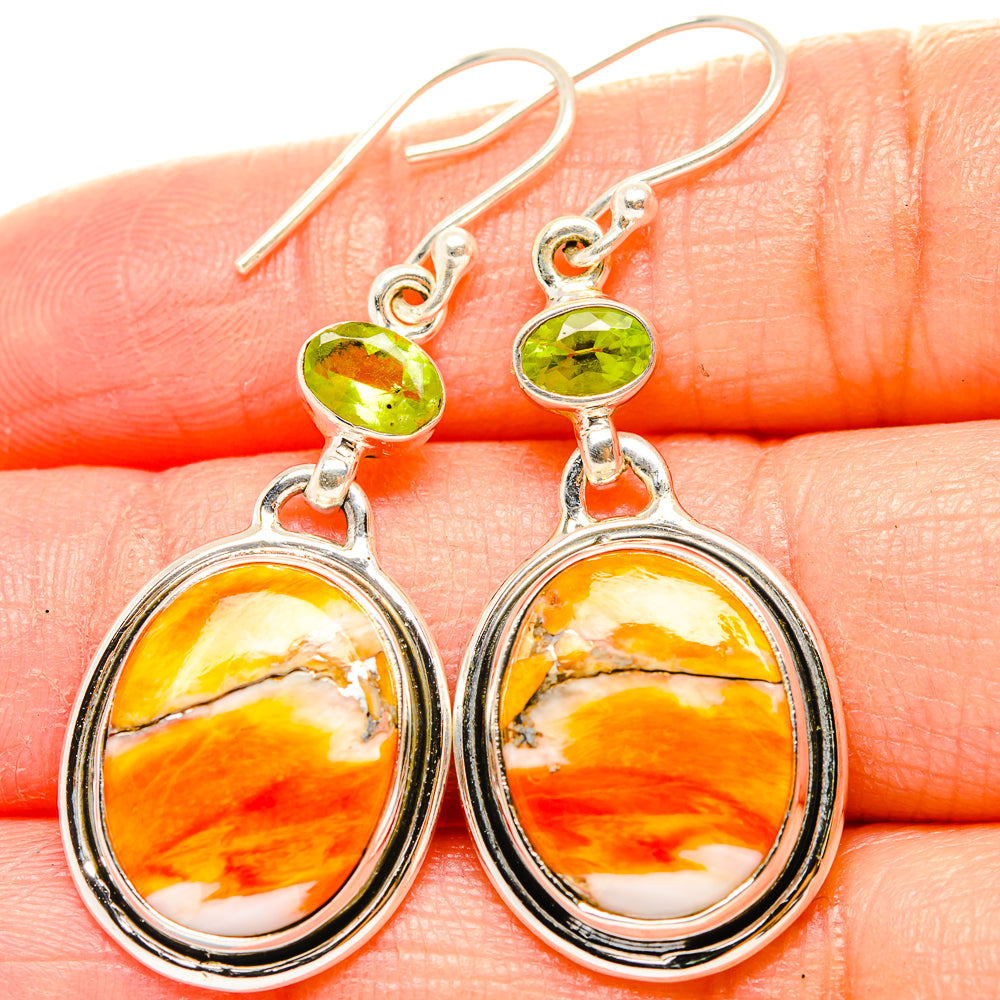 Spiny Oyster Turquoise Earrings handcrafted by Ana Silver Co - EARR430308