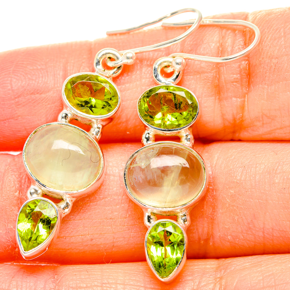 Prehnite Earrings handcrafted by Ana Silver Co - EARR430312