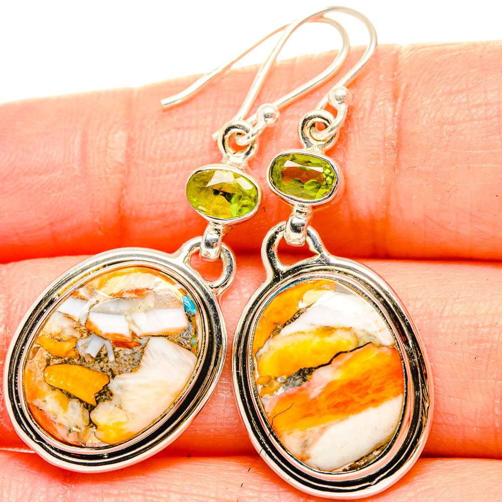Spiny Oyster Turquoise Earrings handcrafted by Ana Silver Co - EARR430320