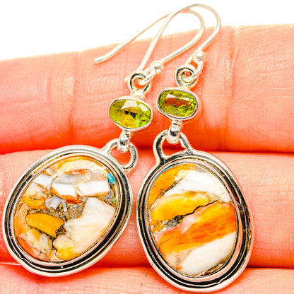 Spiny Oyster Turquoise Earrings handcrafted by Ana Silver Co - EARR430320