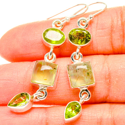 Prehnite Earrings handcrafted by Ana Silver Co - EARR430321